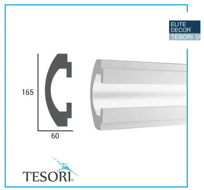 Карниз для LED освітлення серія D Tesori KD 112