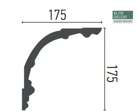 Карниз поліуретановий гладкий Gaudi Decor P 149