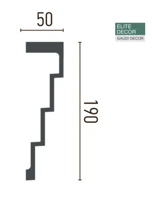 Карниз поліуретановий гладкий Gaudi Decor P 886