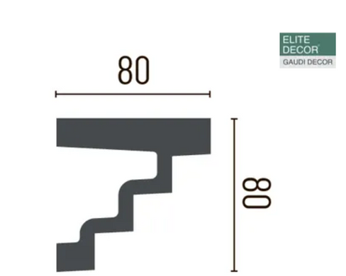 Карниз полиуретановый гладкий Gaudi Decor P 887