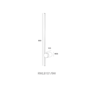 Бра Skarlat RWLB101 9W BK 4000K Epee, 9 Вт, 4000K