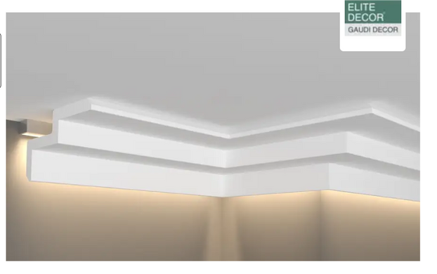 Карниз поліуретановий гладкий Gaudi D&eacute;cor P 899
