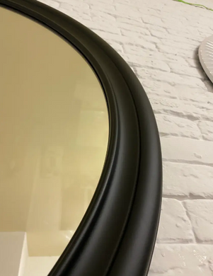 Кругле дзеркало на стіну VELKA графіт Ø 73 см
