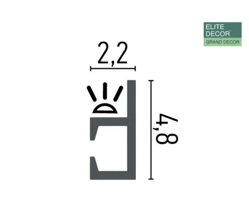 Карниз полимерный для LED освещения Grand D&eacute;cor KH 903